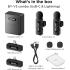 BOYA BY-V3 Combo Wireless Microphone for iPhone Android Smartphone,100M Los Range,36H Duration,Noise Cancellation,Plug&Play Lavalier Lapel Mics for Vlogging Interview 2-in-1 Charging Case(2TX+2RX)